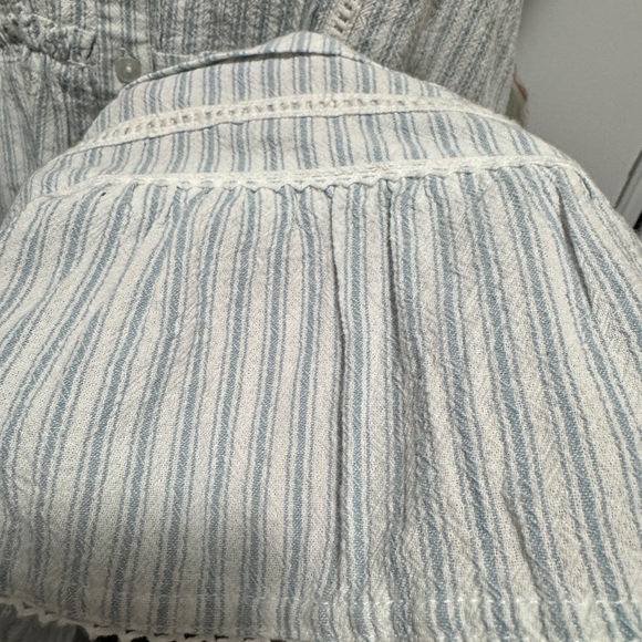 Free People Desert Days Stripe Mini Dress Light Blue - Picture 8 of 12